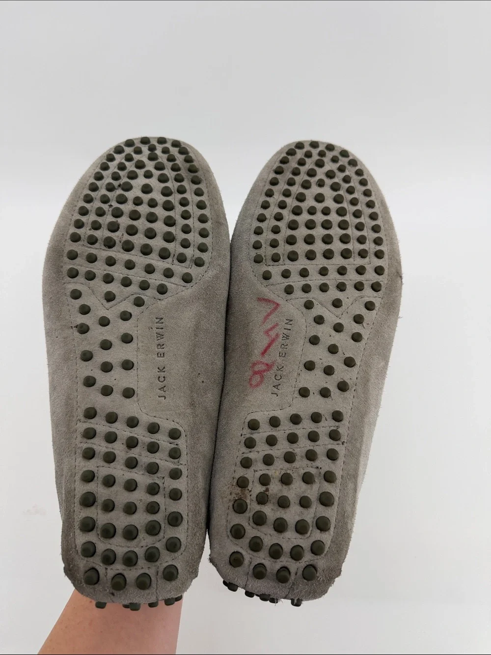 Jack Erwin Suede Casual Driving Loafer in Gray 11 S8